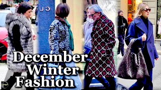 Milan Street Style December Winter Fashion 2024  Elegant Stylish and Fashionable Outfit Ideas 🇮🇹 [upl. by Anoet580]