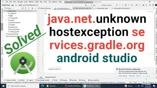 javanetunknownhostexception servicesgradleorg android studio [upl. by Aicelf]