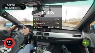 BMW E60 530i 30i N52B30 AT RWD 2006 STOCK 0100 acceleration [upl. by Copp834]