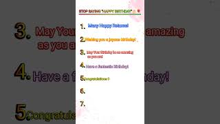 Different Ways To Say Happy BirthdayDifferent Way To Wish Happy Birthdayenglish shortvideo [upl. by Allista]