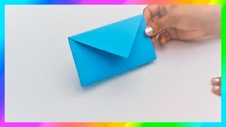 Cómo hacer SOBRES de papel sin pegamento★ Origami★Sobres para cartas  PapelyManualidades [upl. by Pitt647]