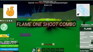 Blox Fruit Flame One shoot Combo with cdk and claw  Combo  Bounty Hunting [upl. by Annamarie]