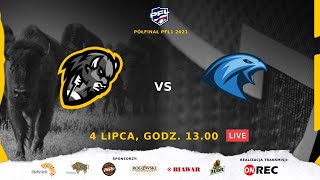 Półfinał Lowlanders Białystok  Tychy Falcons  PFL1 2021  4072021 [upl. by Mehsah]