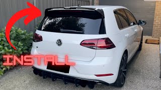 Oettinger Spoiler Install Golf R Mk75 [upl. by Enra]