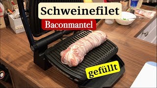 Schweinefilet im Speckmantel im Tefal OptiGrill [upl. by Cusick]