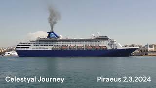 CELESTYAL JOURNEY departure from Piraeus Port [upl. by Geffner]