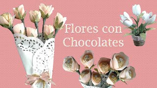 2 IDEAS Flores con chocolates [upl. by Eylk513]