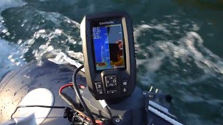 Garmin Striker 4 on Zodiac Boat with Glue on Bolt on Mount [upl. by Mcclish]