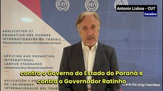 Ratinho Jr será denunciado na OIT por violação da liberdade e dos direitos sindicais [upl. by Anissej309]