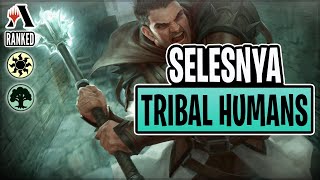 🟢⚪ STRONGEST TRIBE  Selesnya Humans  Ranked  BO1 MTG Arena Standard Deck [upl. by Meeker220]