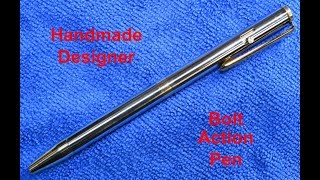 Handmade designer Bolt Action Pen From Stainless Steel amp Brass [upl. by Nimrac]