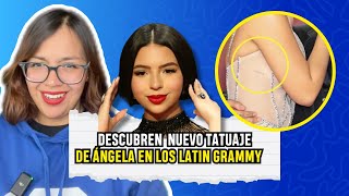 Descubren nuevo tatuaje de Ángela en los Latin GRAMMY [upl. by Buttaro]