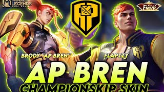 NEW AP BREN quotFLAPTZYquot AND BRODY quotAP BRENquot WORLD CHAMPION SKIN  AP BREN M5 SKIN  MLBB NEW SKIN [upl. by Ydnys]