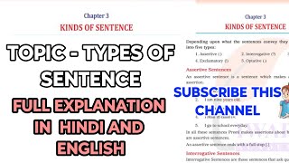 Types of Sentence  FULL EXPLANATION [upl. by Taran699]