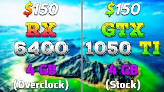 RX 6400 4GB Overclock vs GTX 1050 Ti 4GB Stock  PC Gaming Test [upl. by Haliak]