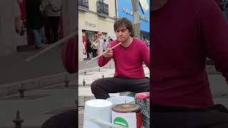 Bucket drummer busking México [upl. by Acina]