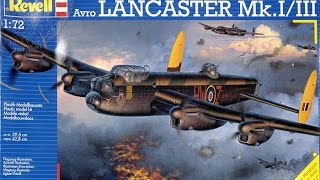 Revell 172 Lancaster In Box Review [upl. by Relyhcs]