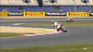 2014 WSBK MagnyCours – TissotSuperpole highlights [upl. by Eibocaj]