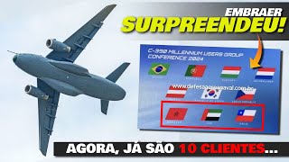 EMBRAER surpreende e apresenta mais 3 clientes confirmados do KC390 em quotslidequot com operadores [upl. by Eshman480]