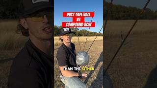 Massive duct tape ball vs 70 lb compound bow [upl. by Aihseit783]