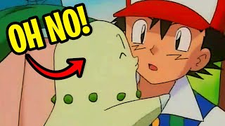 Pokemon WTF Moments S03E10  THE CHIKORITA RESCUE  Ash catches Chikorita and Chikorita kisses Ash [upl. by Vivie]