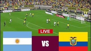 Argentina vs Ecuador en vivo I simulación y recreación de videojuego EFOOTBALL [upl. by Nancey906]