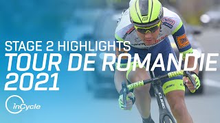 Tour de Romandie 2021  Stage 2 Highlights  inCycle [upl. by Pheni470]