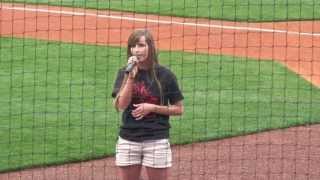 Danielle Castleman Louisville Bats Game National Anthem [upl. by Lemrahs750]