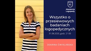 Wszystko o przesiewowych badaniach logopedycznych [upl. by Caines]