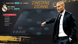 FIFA 20 CUSTOM TACTICS How to Recreate ZIDANE REAL MADRID TRICAMPEÓN CHAMPIONS LEAGUE SYSTEM 433 [upl. by Ocimad]