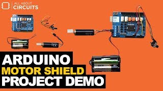 Arduino Motor Shield Project Demo [upl. by Oivlis251]