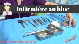 Infirmiere au bloc opératoire stage  césarienne boite dinstrumentsInstrumentiste [upl. by Nyliram]