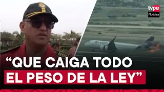 Padre de bombero fallecido en accidente en el aeropuerto Jorge Chávez quotMe siento indignadoquot [upl. by Amil]