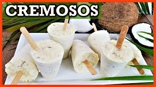 Como hacer HELADOS de COCO  helados de leche con COCO cremosos [upl. by Daus939]