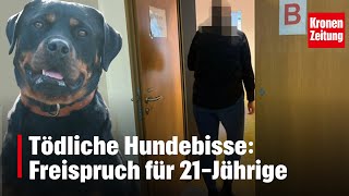 Tödliche Hundebisse Freispruch für 21Jährige  kronetv NEWS [upl. by Nylidnarb]