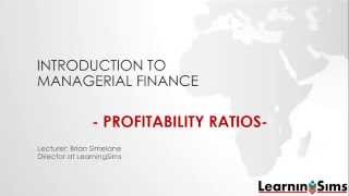 Profitability Ratios [upl. by Etheline]