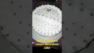 Topical whipped cream decoration cake [upl. by Atteroc]