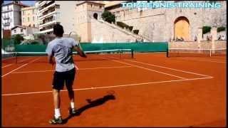 Nicolas Almagro Hitting Court Level View HD [upl. by Ardnossak]