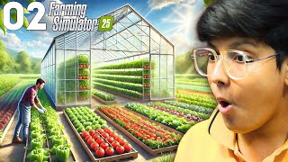 WOW I BUILT 2 BIG GREENHOUSES IN FARMING SIMULATOR 25 [upl. by Paver]