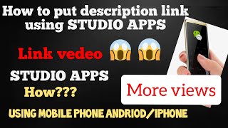 how to put link description box using your youtube studio apps [upl. by Richards27]