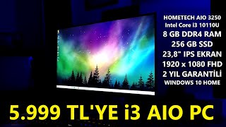 Hometech Aio 3250 I310110U 8 Gb 256 Gb 238 Windows 10 İnceleme  6000 Liralık Canavar 😯 [upl. by Cadman]