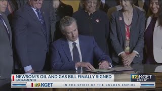 Newsom signs oil and gas bill in hopes of lowering prices [upl. by Tibbitts]