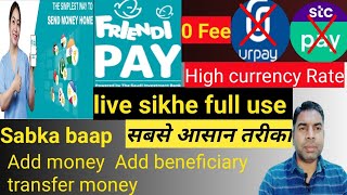 FRIENDI PAY how to use how to add beneficiary how to add money and send money friendipay [upl. by Underwood164]