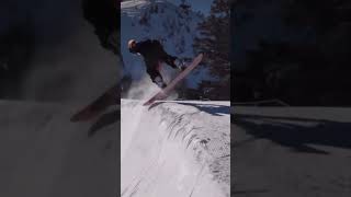 Snowboarder Who Skateboards snowboarding skateboarding snow halfpipe [upl. by Thant]