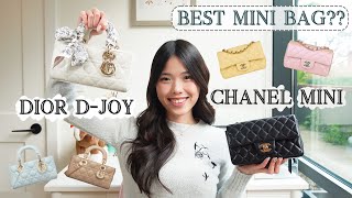 CHANEL MINI FLAP VS DIOR SMALL DJOY  Indepth comparison pros amp cons what fits mod shots [upl. by Kimbell]