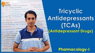 Antidepressant Drug Pharmacology Part 3  Tricyclic Antidepressant Drugs TCAs Pharmacology [upl. by Paulita]