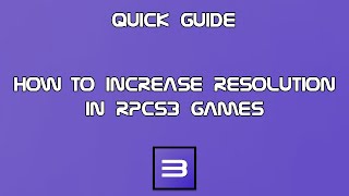 RPCS3 Tutorial  How to Increase Resolution In Games [upl. by Renaldo178]