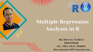 1 Multiple Regression Analysis in R amp RStudio  Dr Dhaval Maheta [upl. by Lacim]