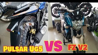 New Pulsar 150 UG5 Twin Disk VS 2018 FZ V2 150 Duel Disk Whitch Is Best Compare With All Features [upl. by Artim]