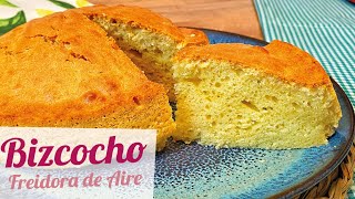 BIZCOCHO EN FREIDORA DE AIRE  Queda perfecto ✅ Receta fácil [upl. by Aetnahs]